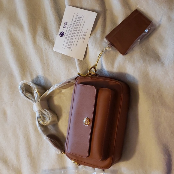 Joy Clean & Chic Saffiano Leather Crossbody Bag Plus Card Case - Picture 1 of 7